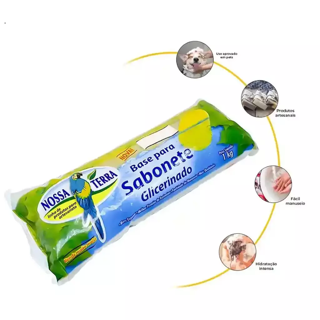 Base Glicerinada Branca Nossa Terra - 1 kg