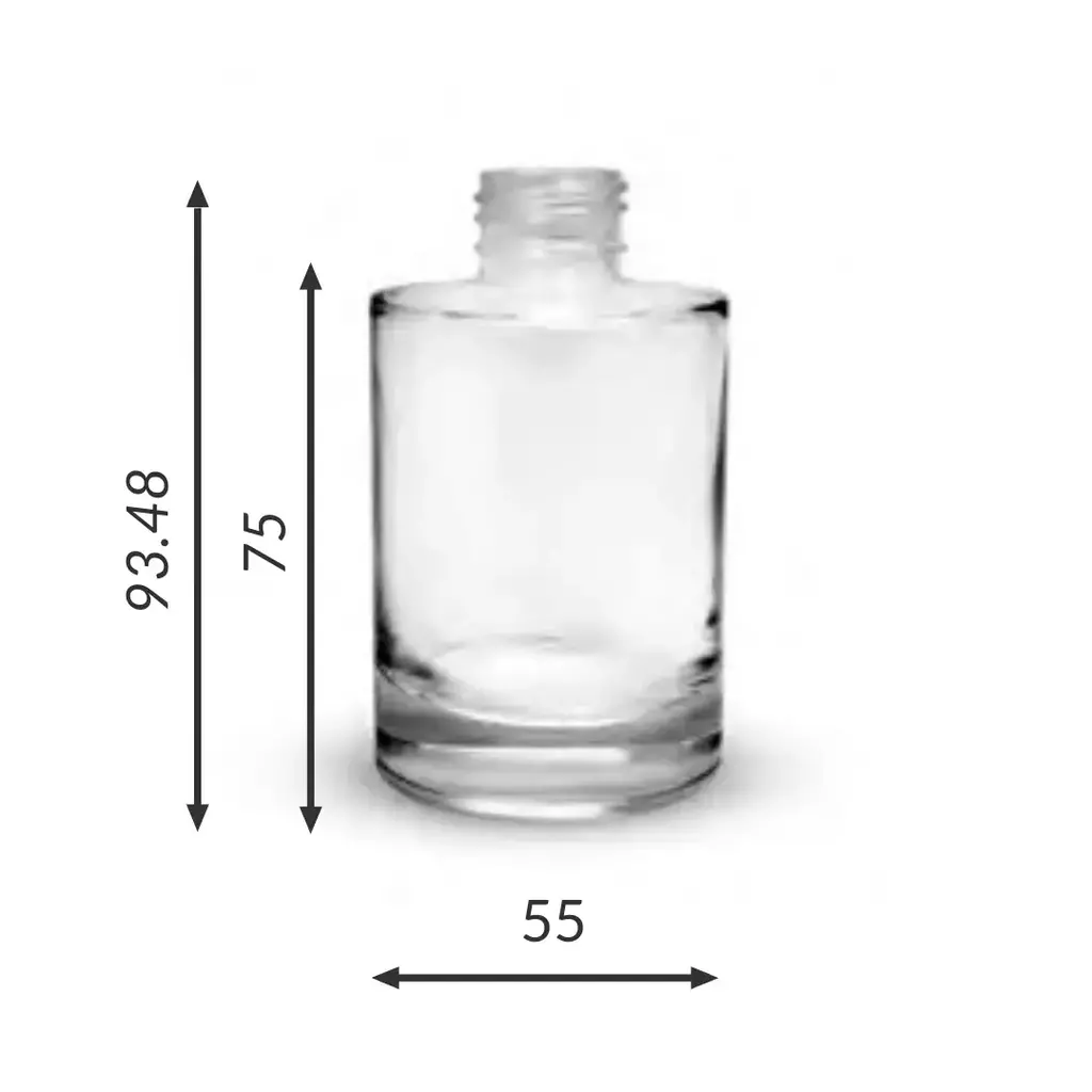 Vidro Cilindro Picolo 100 ml Rosca 24/410 Transparente