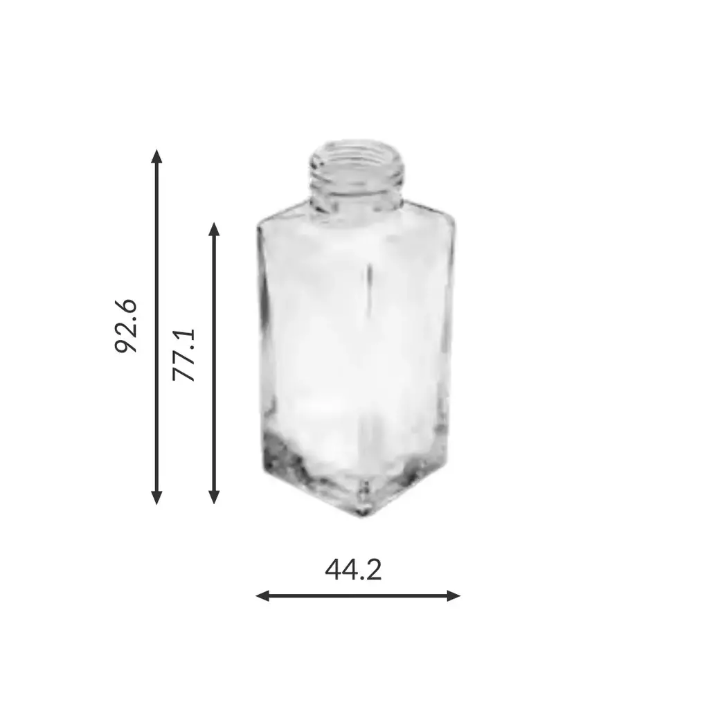Vidro Square 60 ml Rosca 24/410 Transparente