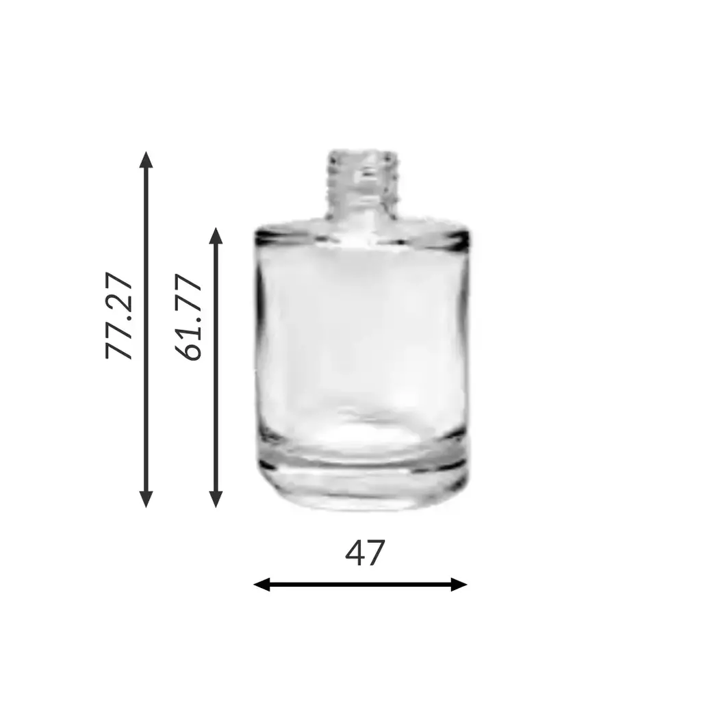 Vidro Cilindro Picolo 60 ml Rosca 18/415 Transparente