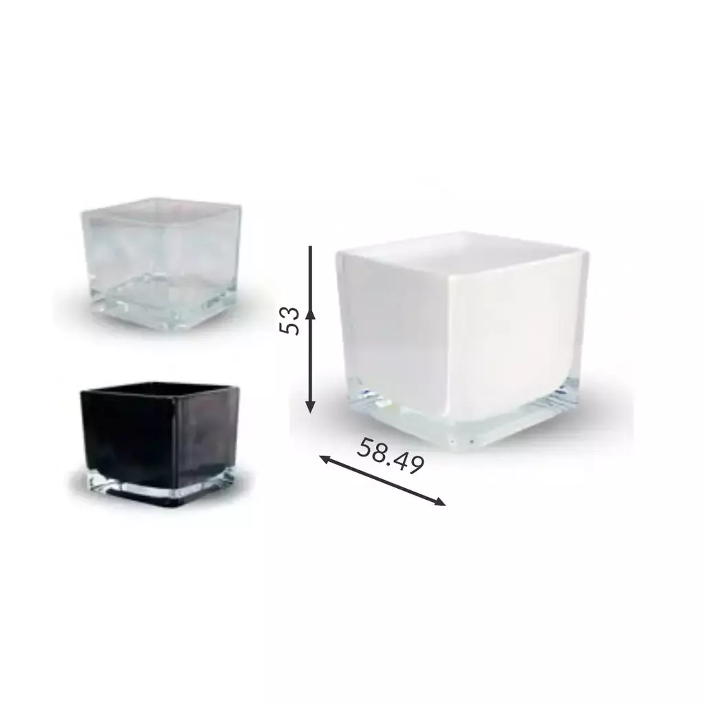 Vidro Copo Cube 130 ml Branco