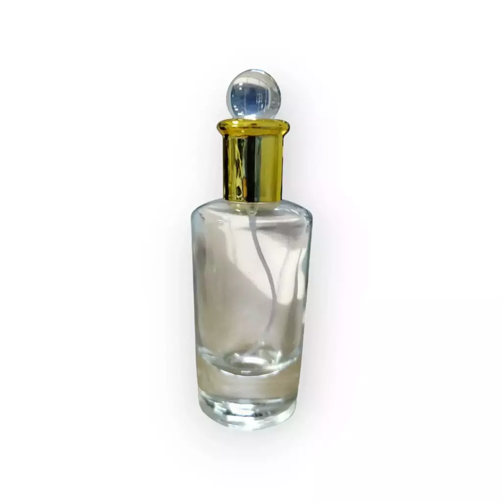 Vidro Perfume Torre 50 ml com Válvula Luxo Prata Ou Ouro e Sobretampa Luxo Vidro Perfume Torre 50 ml com Válvula Luxo Ou