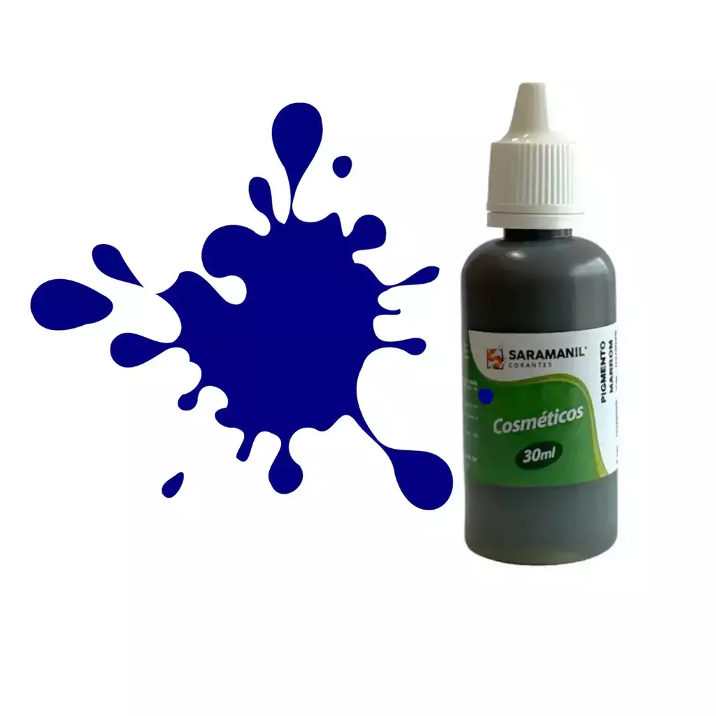 Pigmento para Saboaria Azul - 30 ml - Saramanil
