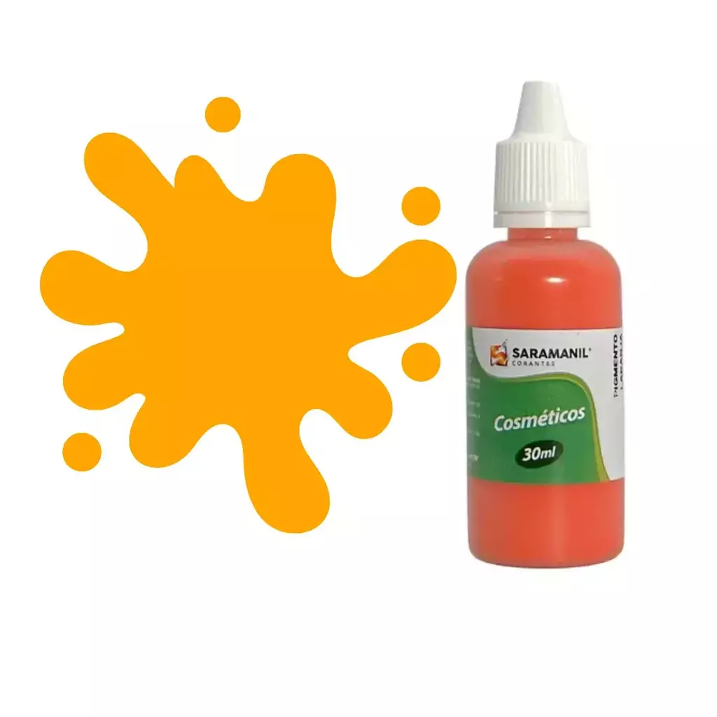 Pigmento para Saboaria Laranja - 30 ml - Saramanil