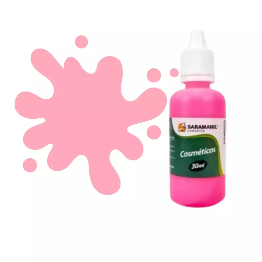 Pigmento para Saboaria Rosa - 30 ml - Saramanil