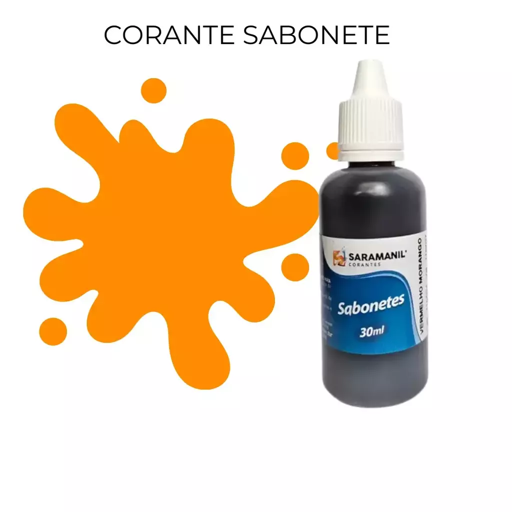 Corante para Saboaria Abóbora - 30 ml - Saramanil