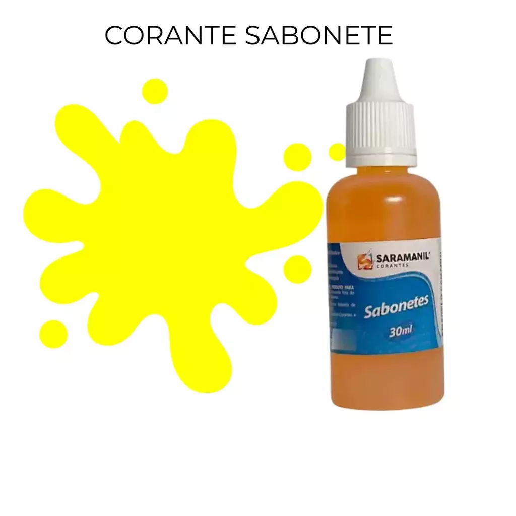 Corante para Saboaria Amarelo Vivo - 30 ml - Saramanil