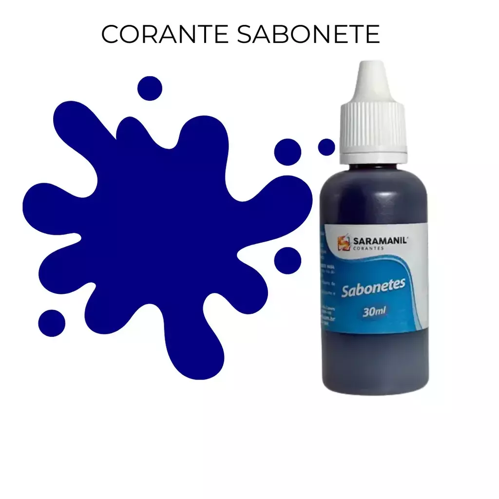 Corante para Saboaria Azul Marinho - 30 ml - Saramanil