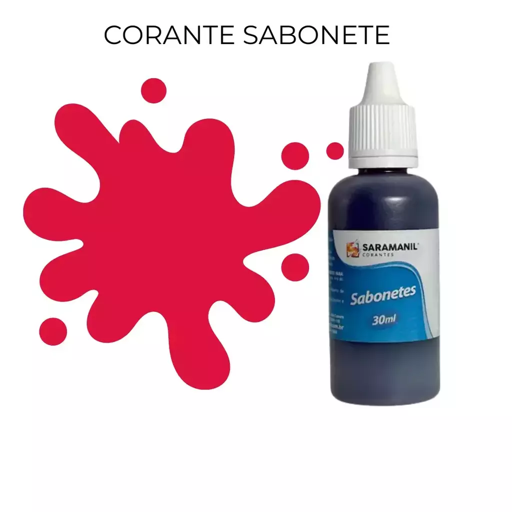 Corante para Saboaria Cereja - 30 ml - Saramanil