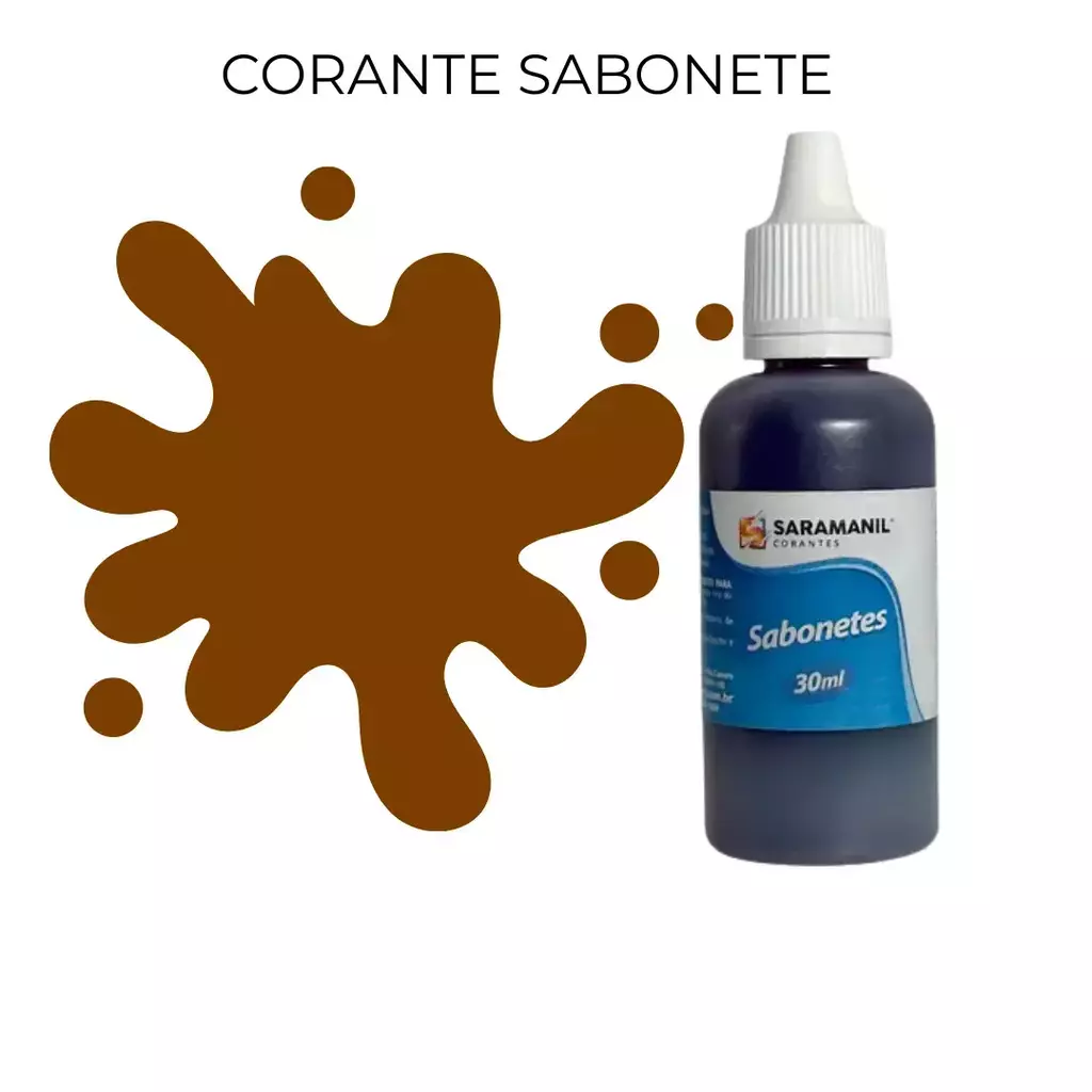 Corante para Saboaria Chocolate - 30 ml - Saramanil