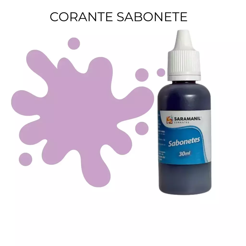 Corante para Saboaria Lilás - 30 ml - Saramanil