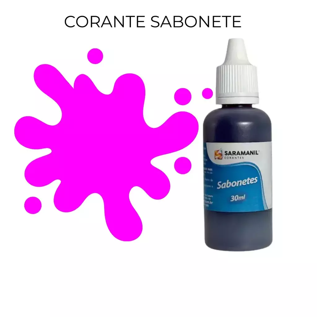 Corante para Saboaria Magenta - 30 ml - Saramanil