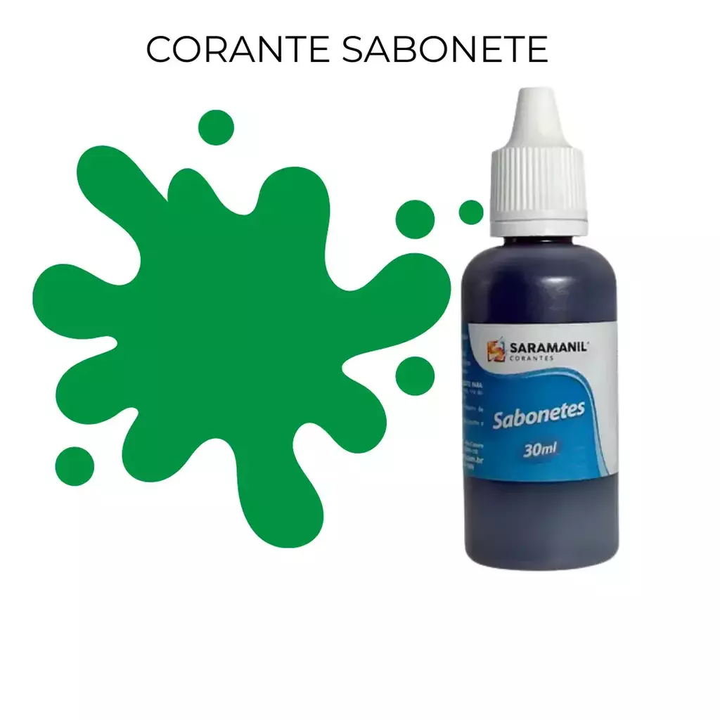 Corante para Saboaria Verde Bandeira - 30 ml - Saramanil