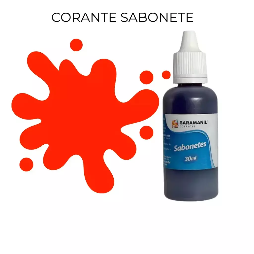 Corante para Saboaria Vermelho Escarlate - 30 ml - Saramanil