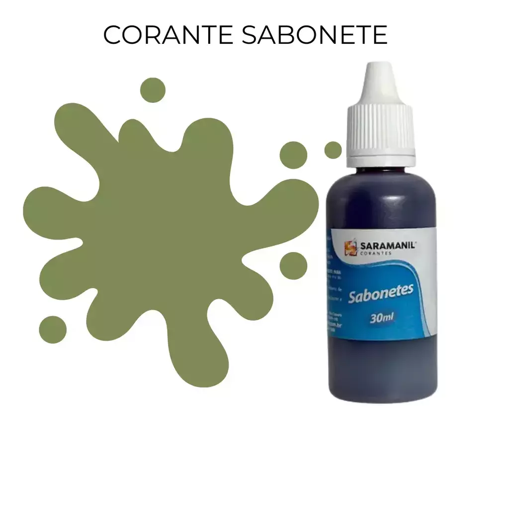 Corante para Saboaria Verde Musgo - 30 ml - Saramanil