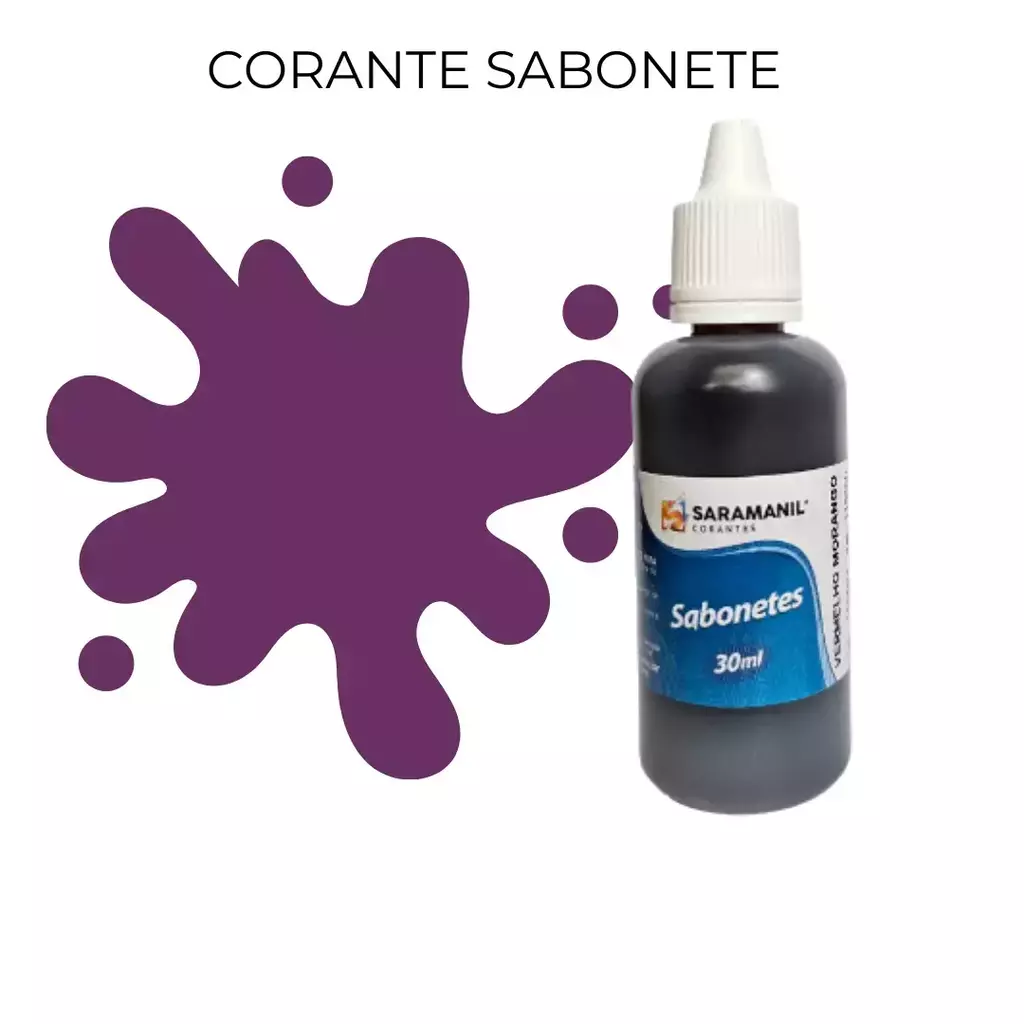 Corante para Saboaria Ameixa Vivo - 30 ml - Saramanil