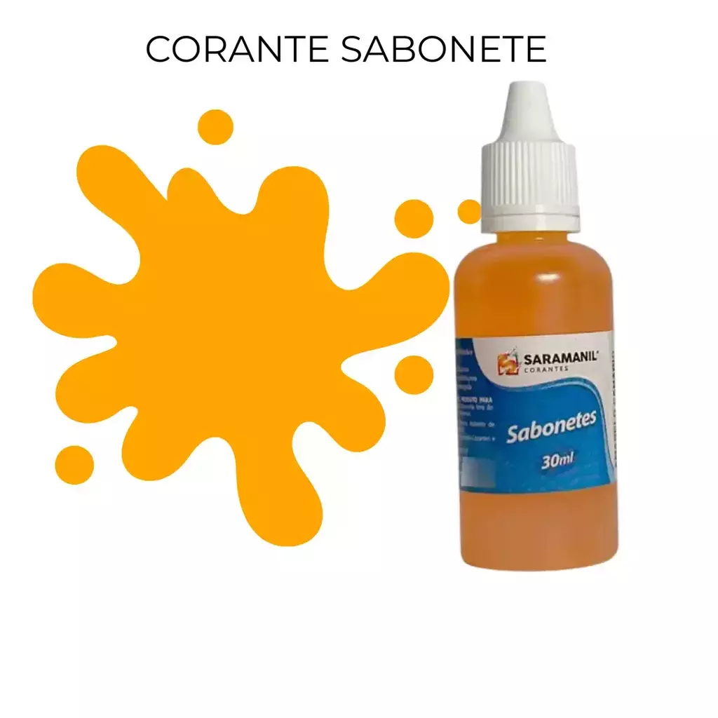 Corante para Saboaria Laranja - 30 ml - Saramanil