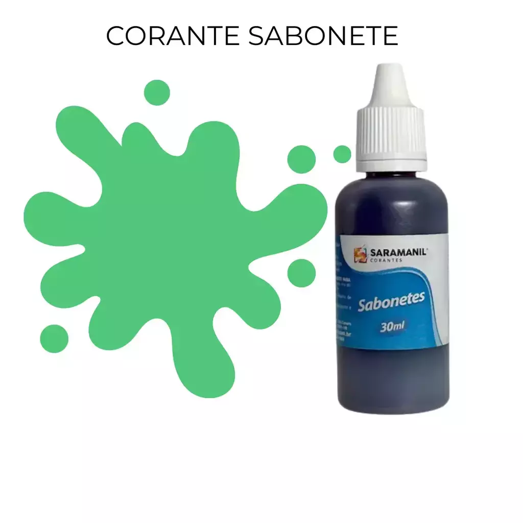 Corante para Saboaria Verde Folha - 30 ml - Saramanil