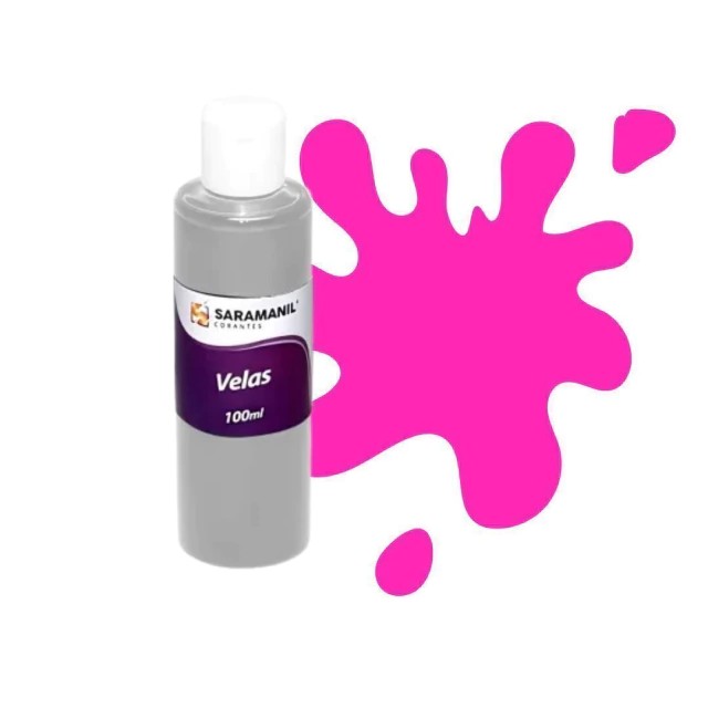 Corante Líquido para Velas Fúcsia Fluorescente - 100 ml - Saramanil