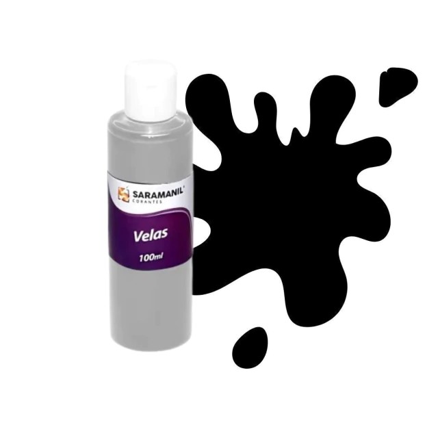 Corante Líquido para Velas Preto - 100 ml - Saramanil