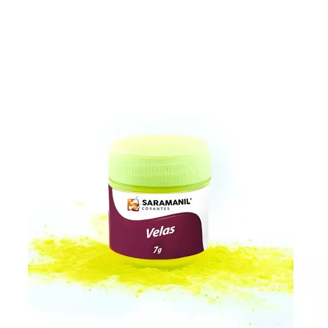 Pigmento em Pó para Velas Amarelo Candy - 7 g - Saramanil