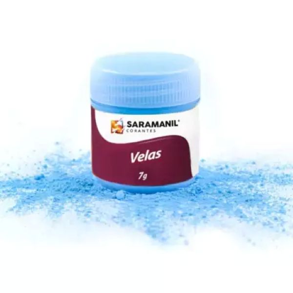 Pigmento em Pó para Velas Azul Candy - 7 g - Saramanil