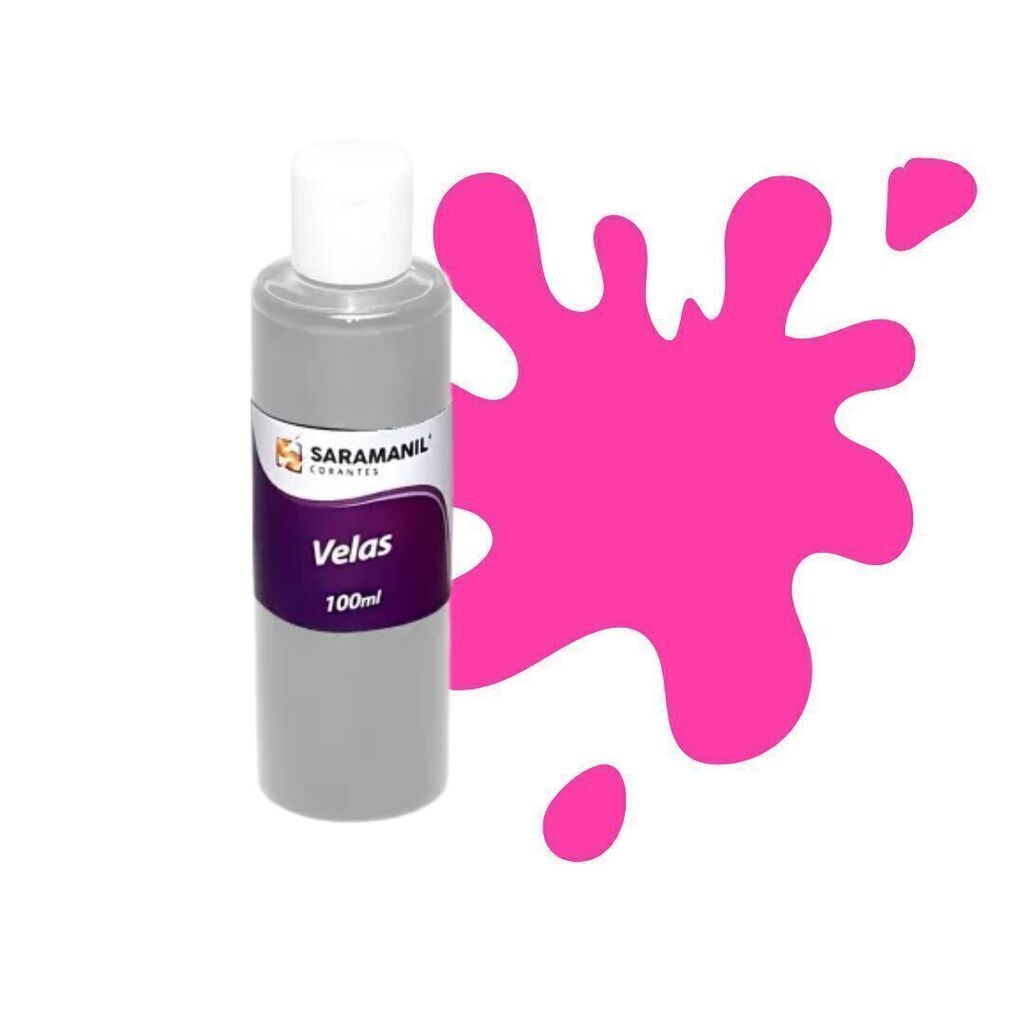 Corante Líquido para Velas Pink Fluorescente - 100 ml - Saramanil