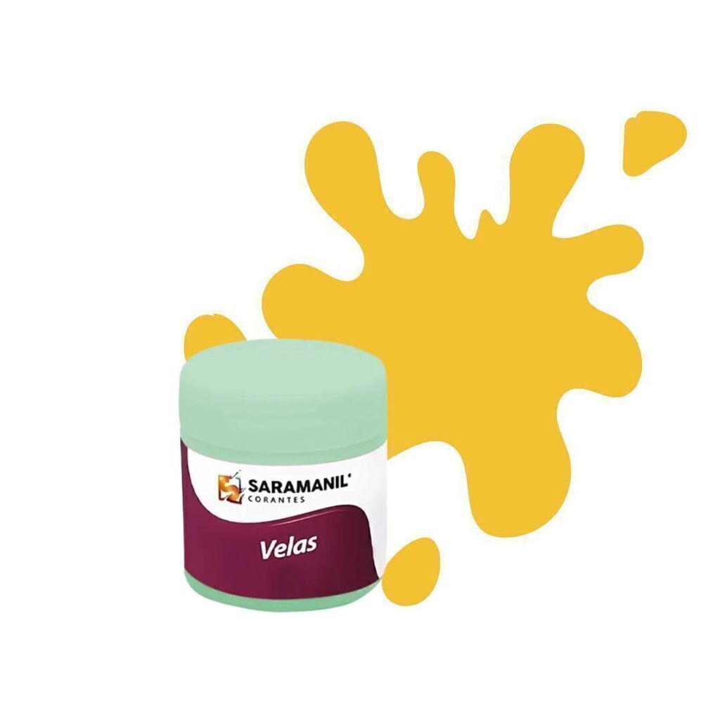 Pigmento em Pó para Velas Amarelo - 7 g - Saramanil
