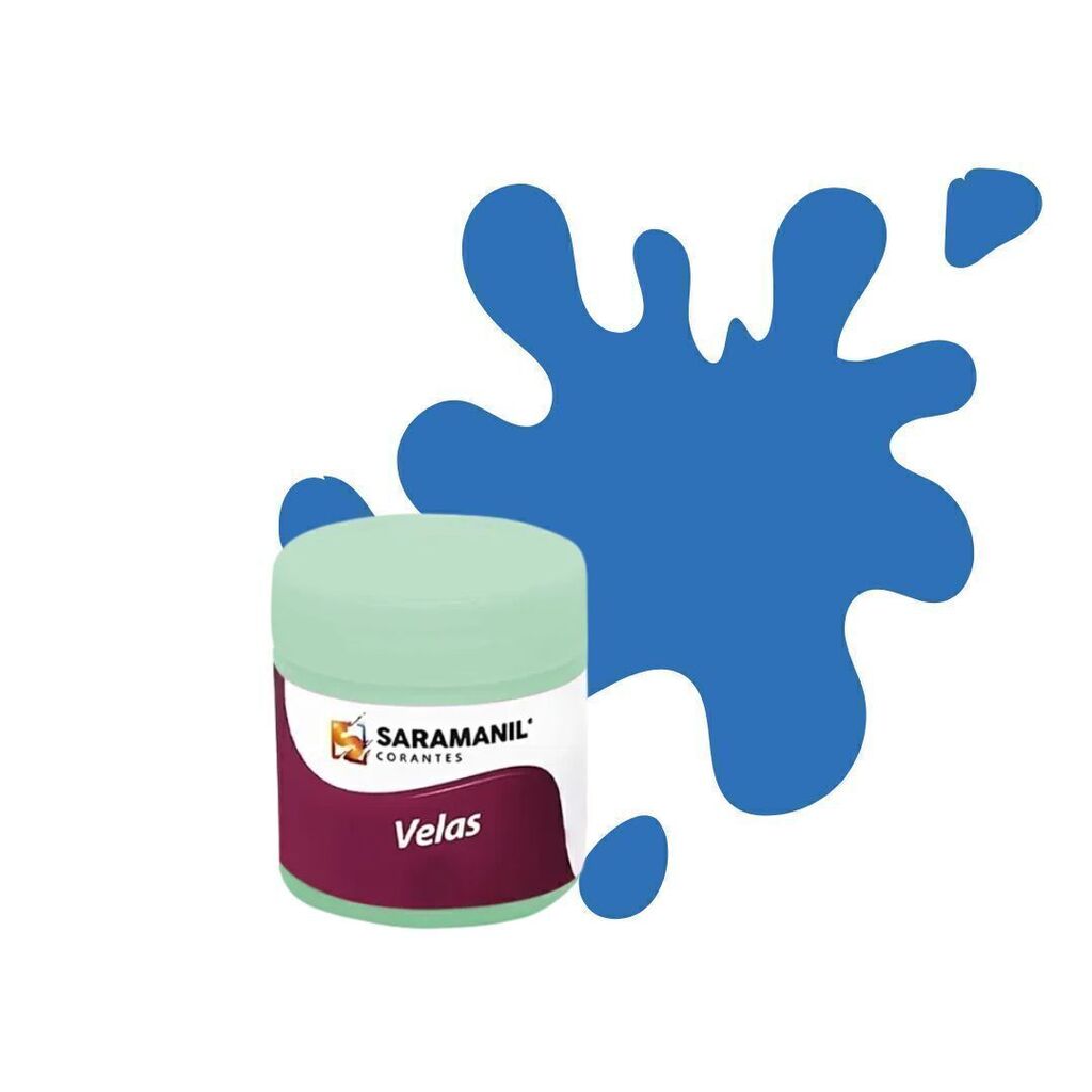 Pigmento em Pó para Velas Azul - 7 g - Saramanil
