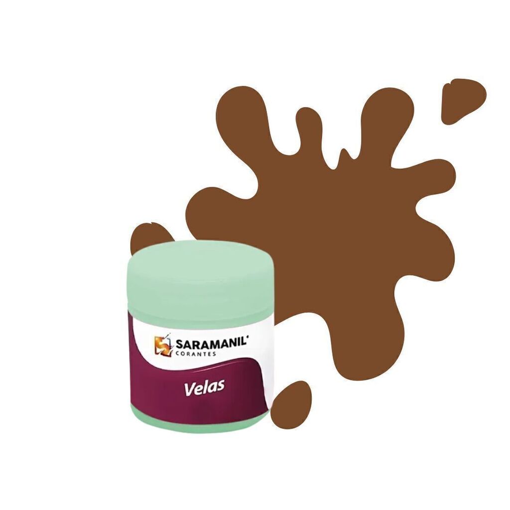 Pigmento em Pó para Velas Marrom - 7 g - Saramanil