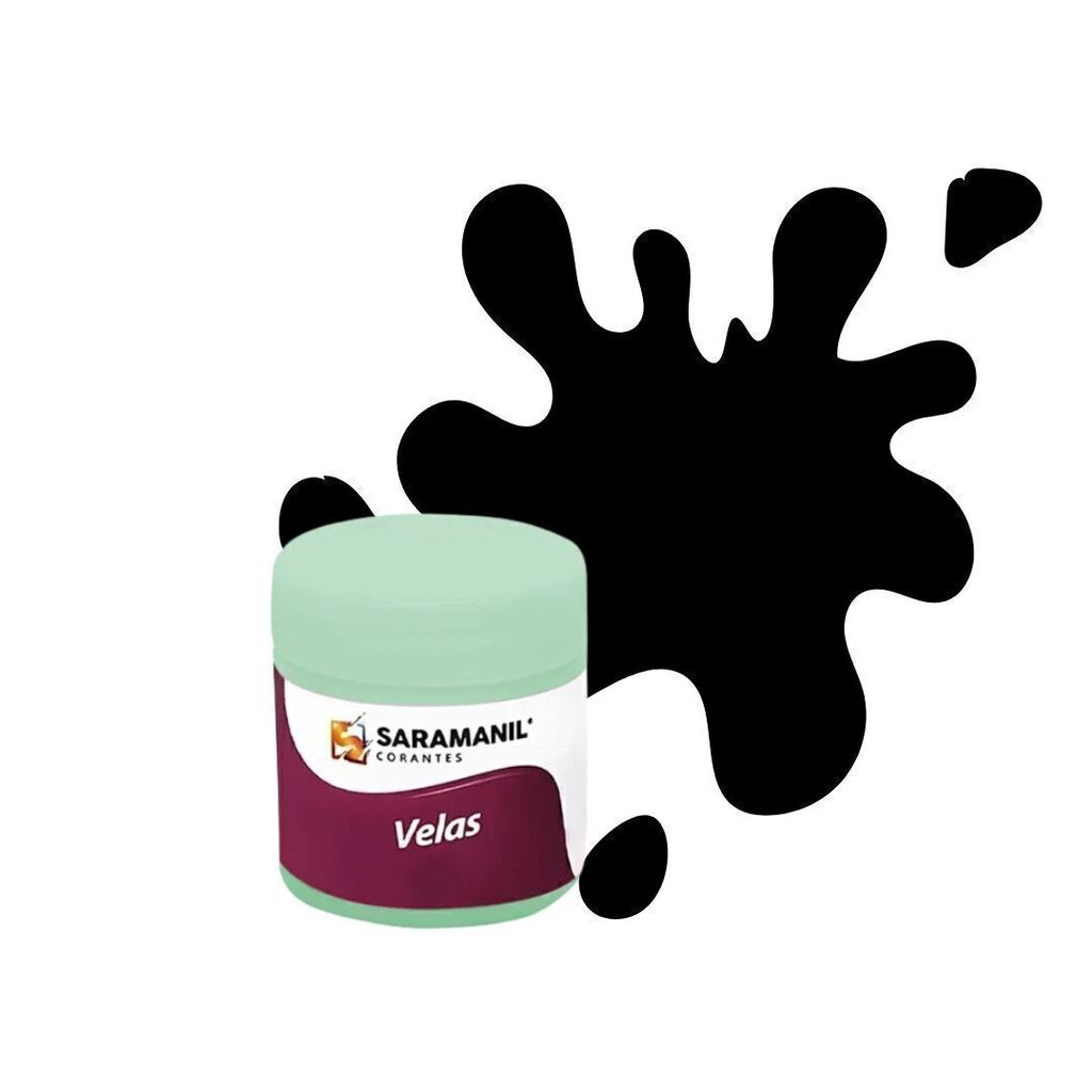 Pigmento em Pó para Velas Preto - 7 g - Saramanil