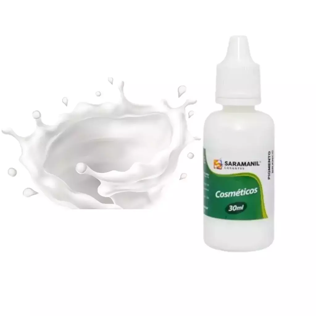 Pigmento para Saboaria Branco - 30 ml - Saramanil