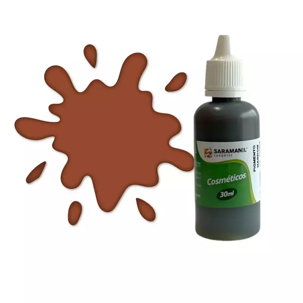 Pigmento para Saboaria Marrom - 30 ml - Saramanil