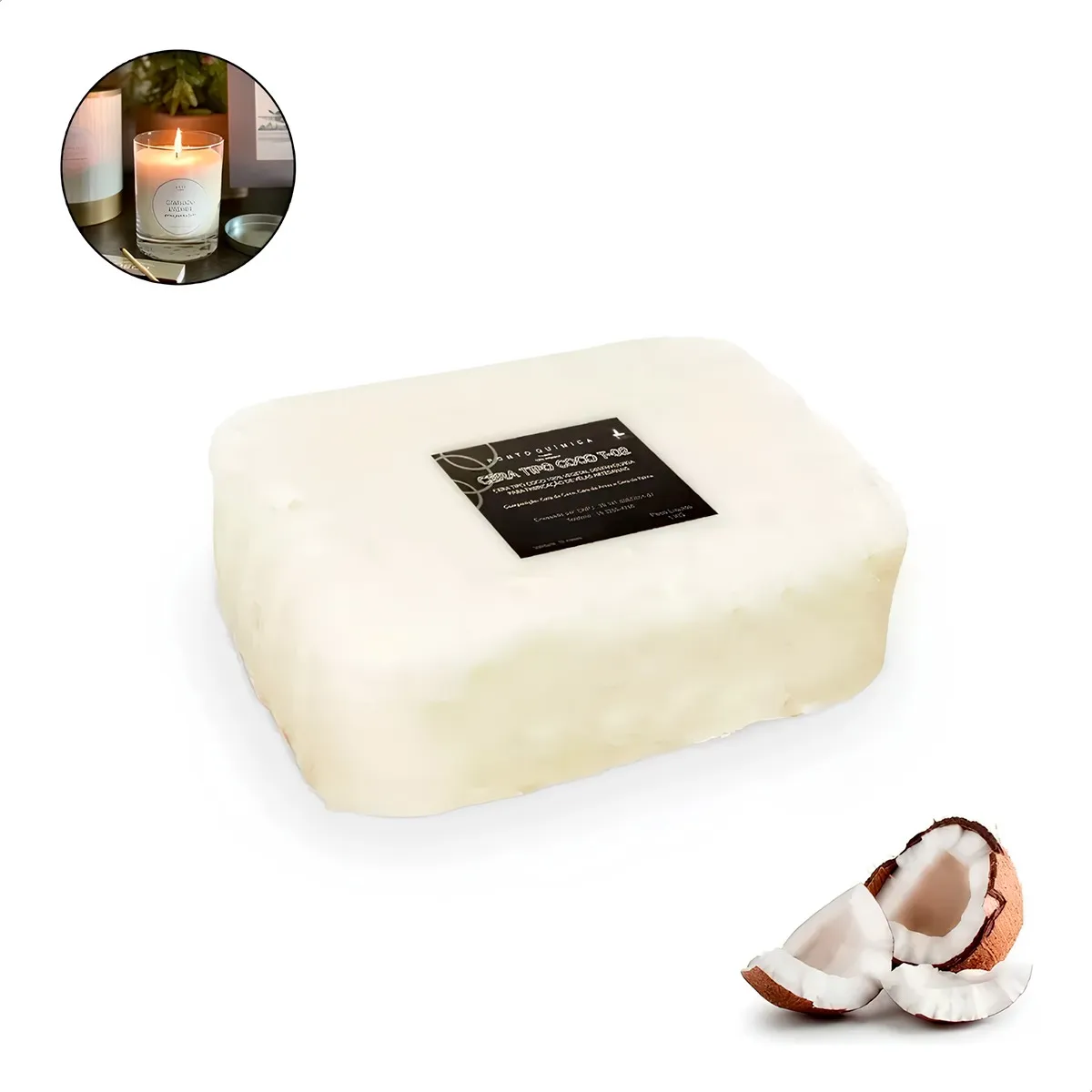 Cera de Coco T02 Ponto Química para Velas - 1 kg