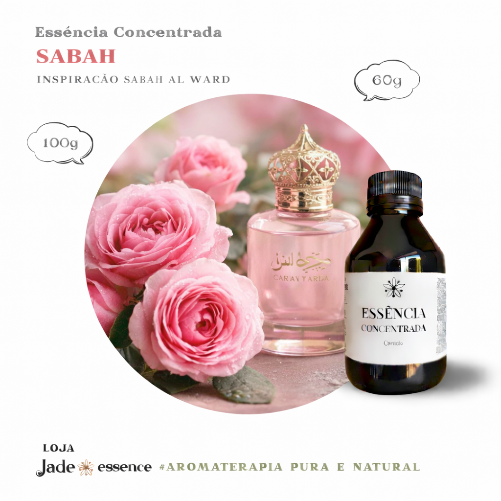 Essência Concentrada Sabah - Linha Perfumaria Fina - Inspiração Sabah al Ward - 100 ml