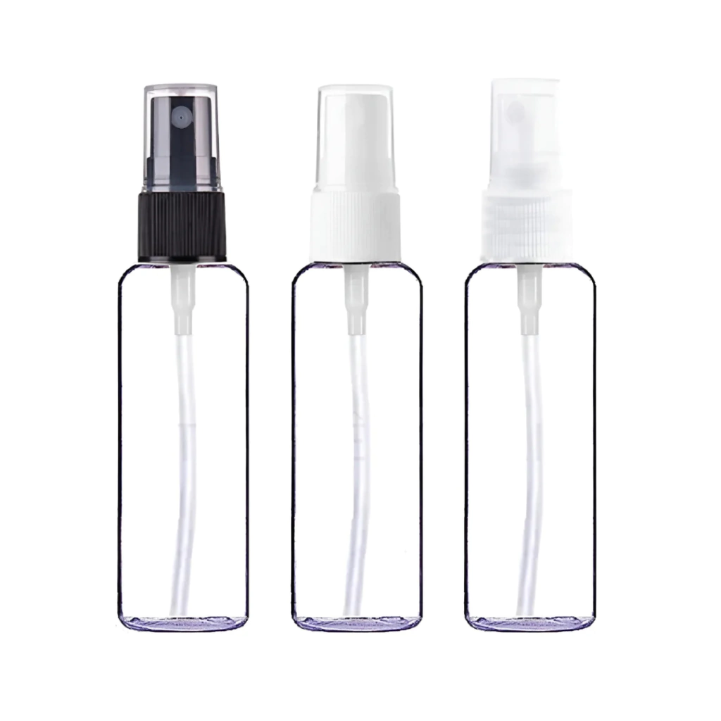Frasco PET Cilíndrico 60 ml com Válvula Spray para Perfume