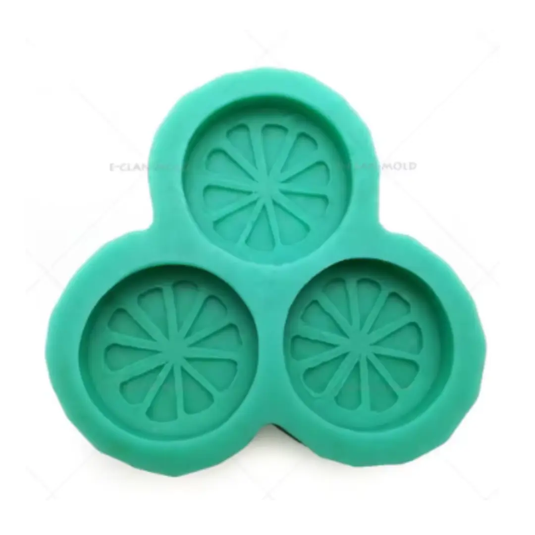 Molde de silicone laranja, ferramentas de decoração de bolo, moldes de sabonete artesanal