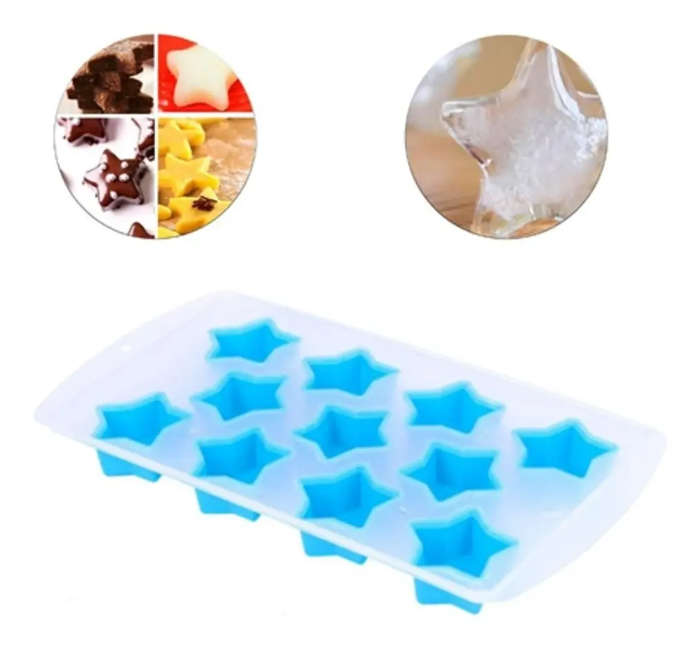 Forma de Gelo de Plástico Fundo de Silicone