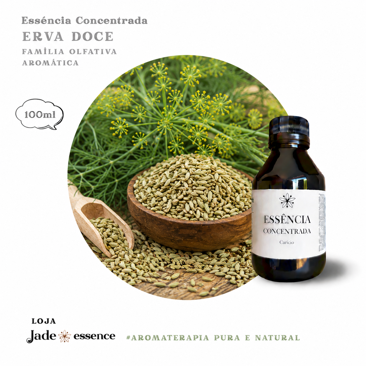 Essência Concentrada Erva Doce - Linha Universal - 100 ml